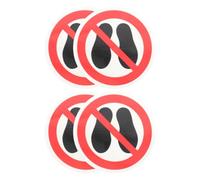 CLISPEED Panneaux « Ne pas marcher », autocollant d'avertissement au sol, 4 Pcs, PP PET, étanche, facile application, pour sols extérieurs et usage en magasin