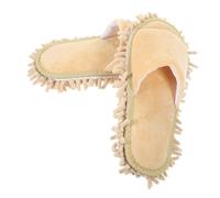 CLISPEED Pantoufles Balai Pour Nettoyage Sols Pantoufles De Nettoyage Lavables Balai à Poussière Pour Femmes Intérieur Avec Semelle Antidérapante