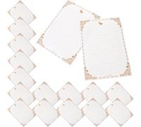 CLISPEED Papier à Lettres Décoratif de Calligraphie pour Écriture Fluide et Pratique Vintage A4 Blanc 50 Feuilles pour Correspondance et Messages