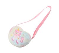 CLISPEED Paquet Bandoulière Licorne en Peluche Rose Pastel Petit Paquet Kawaii pour Fille et Compact Maternelle Rangement des Petits Objets
