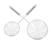 CLISPEED Passoire Araignée avec Poignée Antidérapante 2pcs en Acier Inoxydable Écumoire Portable et Cuisson de Nouilles pour Friture Cuisine