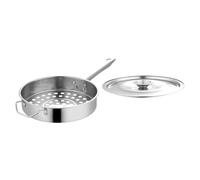 CLISPEED Passoire en Acier Inoxydable à Grands Trous 1,2 Cm, Louche Passoire à Manche Simple, pour Crevettes et Riz, Outil Cuisine Domestique Polyvalent pour Filtrer et Servir