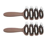 CLISPEED Peigne Coiffant en Plastique 2pcs pour Massage du Cuir Chevelu et Effet Volume Élevé, Design Élégant Portable pour Cheveux Stylés et Démêlés