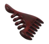 CLISPEED Peigne de Massage en Bois Naturel de Santal, 7 Doigts, Outil Multifonction pour Cuir Chevelu, Surface Lisse Bords Arrondis, Compact et Portable, Brosse de Massage des Points