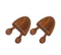 CLISPEED Peigne de Massage Facial en Bois de Santal Doré 6x4 Cm, Lot de 2 Outils Portatifs pour Massage Acupoint Visage et Cuir Chevelu, Mini Masseur Oculaire Relaxant pour Usage