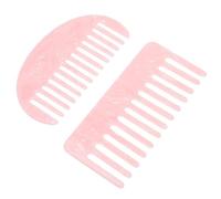 CLISPEED Peignes à Dents Larges en Acétate 2pcs Design Rétro et Motifs Marbrés, Peignes de Coiffure Polyvalents et Équilibrés pour Cheveux Épais et Fins