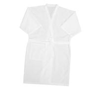 CLISPEED Peignoir de Salon Coiffure Blanc à Pois Gaufrés Taille Unique Léger Respirant pour Adultes Protection Vêtements Lors Coupe et Teinture Cheveux