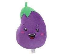 CLISPEED Peluche Aubergine 30 Cm Douce et Moelleuse, Coussin Végétal Décoratif, en Peluche Léger pour Garçon et Filles, Compagnon de Sieste pour Voyages et Chambre D’garçon et Filles