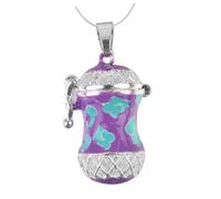 CLISPEED Pendentif Aromathérapie Alliage Creux Cuivré Flacon Parfum Solide avec Anneau de Sécurité Accessoire DIY pour Collier Diffuseur Huiles Essentielles