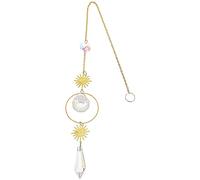 CLISPEED Pendentif Cristal Imitation Soleil Lune Décoration Suspendue pour Mariage Fête Et Intérieur Élégant Ornement pour Maison Jardin