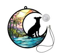 CLISPEED Pendentif Décoratif Chien Sur Lune Ornement Suspendu Pour Fenêtre Et Décoration Intérieur Accessoire Personnalisé Pour Aux Animaux