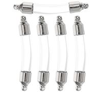 CLISPEED Pendentif En Fiole De Verre Transparent 6mm Lot De 5 Pièces Colliers De Fioles Pour Souvenirs Conservation De Vœux Usage Voyage Décoration