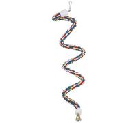 CLISPEED Perchoir Corde de Coton Spiralé pour Oiseaux à Suspendre et Balançoire pour Perruches et Perroquets Petits à Moyens Accessoire Flexible pour Grimper Mâcher et Exercice Cage