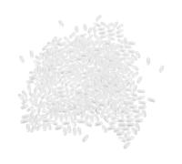CLISPEED Perles de Bijoux Nacrées Blanches Abs 3x6mm pour Création de Bracelets et Colliers DIY, Perles Rondes en Vrac pour Loisirs Créatifs