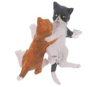 CLISPEED Petite Statuette de Chat Miniature en Plastique Modèle Jouant Compact Léger Décoration Originale pour Micro-Jardin Bureau ou Étagère Figurine Chaton Amusante pour Collection