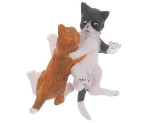 CLISPEED Petite Statuette de Chat Miniature en Plastique Modèle Jouant Compact Léger Décoration Originale pour Micro-Jardin Bureau ou Étagère Figurine Chaton Amusante pour Collection