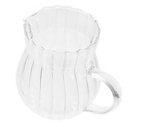 CLISPEED Pichet à Lait Verre Transparent Pot à Sauce Pratique pour Café Dessert Maison et Restaurant Surface Lisse Facile à Nettoyer Cadeau Chaleureux pour Famille Amis