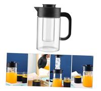 CLISPEED Pichet Verre Transparent avec Filtre Capacité pour Jus et Eau Froide et Fuite Adapté Au Service