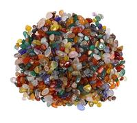 CLISPEED Pierre Agate Polie Naturelle Galet Cristal Agate pour Décoration Aquarium Ornement Pierre Polie