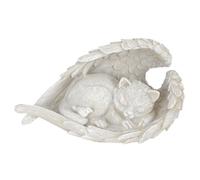 CLISPEED Pierre Tombale Résine pour Animal de Compagnie Statue Commémorative Chat Ange Décoration Jardin Délicate Souvenir pour Honorer Un Chat