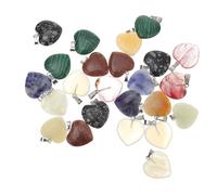 CLISPEED Pierres en Cristal Couleur Aléatoire 24 Pièces Forme de Cœur Décoratives en Cristal Poli Ornement Attrayant et Romantique pour Décoration de Bureau et Projets