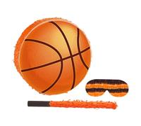 CLISPEED Piñata en Carton Haute Résistance de Ballon de Basket-Ball Kit Fête Complet avec Bâtonnet et Bandeau Décoration Anniversaire Garçon et Filles Thème Sport Articles de Fête