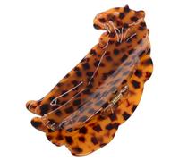 CLISPEED Pince à Cheveux Griffe en Acétate Motif Léopard Écaille de Tortue Profonde, Pince Banane Géante pour Cheveux Épais et Fins, Maintien Ferme pour Queue de Cheval et Tresses,