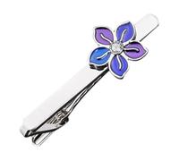 CLISPEED Pince à Cravate Anglaise Homme Fleur Acier Inoxydable Accessoire Costume Bureau Mariage Soirée Élégante