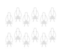 CLISPEED Pince pour Cage à Oiseaux en Plastique Blanc, Lot de 12pcs, Facile à Installer Forte Force de Morsure, pour Fruits, Légumes et Os de Seiche