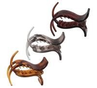 CLISPEED Pinces à Cheveux Maintien Sécurisé en Plastique pour Queue de Cheval Lot de 3 Style pour Coiffures Demi-chignon Quotidien