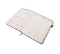 CLISPEED Planner Journal Notebook Vertical Daily Weekly Monthly Organizer With Faux Leather Cover For Academic College Scheduling And Travel Management
