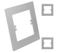 CLISPEED Plaque de Prise Électrique Gris Lot de 3, Cache-Trou Mural Décoratif Résistant, Protection Contour Prise pour Rénovation Intérieure, Usage Domestique et Bureau