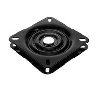 CLISPEED Plaque Pivotante Carrée 127 MM 2 MM Épaisseur Base Pivotante en Acier Noir pour Tabouret de Bar Siège Pivotant 360° Mécanisme Pivotant Multifonction pour Meubles et Chaises