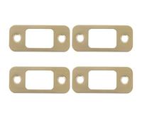 CLISPEED Plaques de Gâche en Acier Inoxydable Doré Installation Facile Lot de 4 Entretien Minimal pour Portes Intérieures et Extérieures pour Usage Résidentiel et Commercial