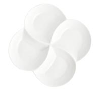 CLISPEED Plat de Service en Céramique 4 Compartiments 22X22X3 CM Assiette Compartimentée pour Repas Équilibré Résistante Compatible Lave-Vaisselle pour Petit-Déjeuner et Réutilisable