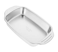 CLISPEED Plat Inox Rectangulaire à Rôtir Acier Plateau de Cuisson Grand Format pour Fruits de Mer et Poissons Adapté Cuisine Maison et Professionnelle