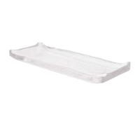 CLISPEED Plateau de Service en Verre Transparent Rectangulaire, Assiette Alimentaire Grosse Taille pour Sushis et Cafés, Vaisselle Adaptée Lavage en Machine et Usage Professionnel
