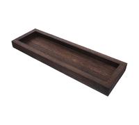 CLISPEED Plateau en Bois Rustique Long et Étroit Porte-Bougies Stable Plateau Décoratif Multifonction pour Centre de Table Buffet et Salle de Bain Style Ferme Rangement Apéritifs et