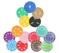 CLISPEED Plateaux Pédagogiques Magnétiques Grands Cercles de Fractions, 15 Tuiles Colorées, Matériel Pédagogique Mathématique pour Apprentissage Scolaire et Démonstration des Opérations