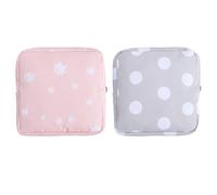 CLISPEED Pochette à Couches Portable Fermeture Éclair Grosse Capacité en Coton Lot de 2 Pièces pour Soins Intimes Féminins pour Femmes et Filles pour Voyage et Bureau