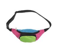CLISPEED Pochette de Ceinture Rétro Néon Réglable, Rangement Multi-Poches | Tissu Oxford, Boucle Double et Sangle Élargie, pour Déplacements Urbains et Marches