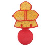 CLISPEED Pochette de Rangement Protectrice en Tissu Jaune pour Cloche Vajra, Anti-rayures, Transport Voyage Plusieurs styles