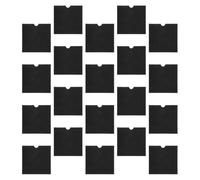 CLISPEED Pochettes en Papier Kraft Noir Protection Solide et Design Simple Lot de 20 pour Rangement et Transport Sécurisé des Disques pour DVD et CD