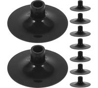 CLISPEED Pointes de Flèches à Ventouse en Caoutchouc, 10 Pièces, Noires | Remplacements pour Tir à L’arc, Usage Entraînement et Jeux, Tête Ronde, Compatibles Bambou et Bois
