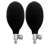 CLISPEED Poire de Gonflage pour Tensiomètre 2pcs en Pvc et Métal avec Soupape D'air, Design Ergonomique et Prise Confortable, Compatible Usage Hôpital et Domicile