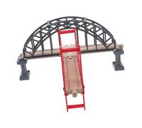 CLISPEED Pont Suspendu Bois pour Circuit de Train Accessoire et Éducatif pour Bois Maquette de Voie Ferrée Jeu DIY Familial et Pédagogique