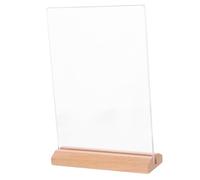 CLISPEED Porte-affiche Acrylique Transparent Support De Menu Double Face Pour Restaurants Magasins Et Événements Stands Affichage De Prix Bois Pour Publicité Et Informations