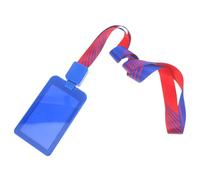 CLISPEED Porte-badge Réutilisable avec Pochette pour Badge en Plastique et Ruban Bleu, Protège Cartes de Travail et Cartes de Jeu, Facile à Utiliser pour Étudiants et Professionnels