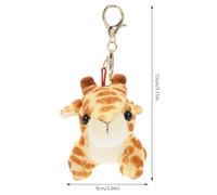 CLISPEED Porte-clé Peluche Girafe Décorative Pendentif Animal Peluche pour Clés Maison Voiture et Sac Accessoire Léger et Mignon pour Fille et Garçon