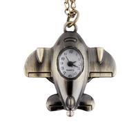 CLISPEED Porte-clés Montre de Poche Créative en Alliage d'avion Rétro, Accessoire Décoratif pour Pull, Présent Fête des Pères Finition Soignée